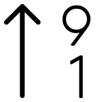 Arrow Up 9 1 SVG Icon